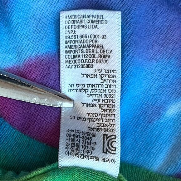 Ben and Jerrys Tie Dye Shirt American Apparel Multicolor Unisex Youth Size 4 - Picture 10 of 14